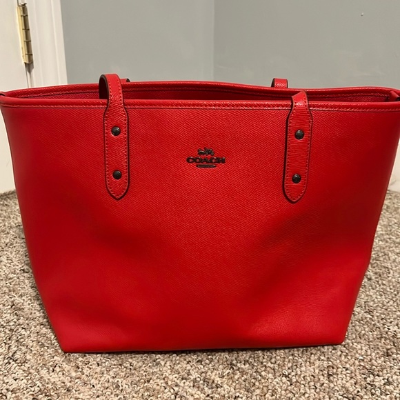 Coach Bags Red Coach Medium Size Purse Poshmark